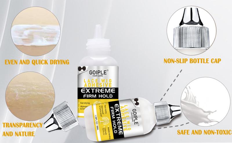 【Valentinesdaygift】Wig Adhesive Spray and Lace Glue for Extra Hold - Glueless Lace Melting Spray for Wigs Natural Gel Fast Drying Haircare Protect Edges Hairpiece