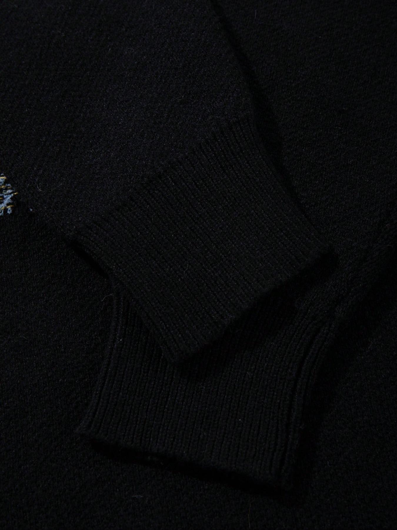 Men's Fall Winter Casual Loose Fit Knitted Sweater, Cute Dinosaur Cartoon Pattern, Long Sleeve Round Neck Pullover, Versatile Commuter Wear, Knitwear, Casual Fashion Knitwear