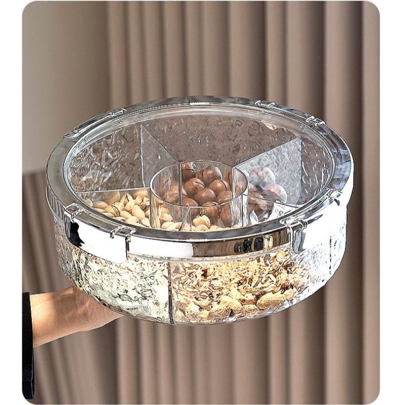 A Best Snack tray , Luxury Home Use, Living Room Coffee Table Snack Organizer, Snack Containers, Candy Nut Storage Box, Space-Saving Solution