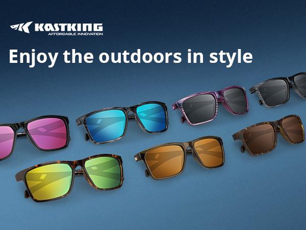 KastKing FlatRock Polarized Sport Sunglasses for Men and Women, Ideal for Driving Fishing Cycling Running, UV Protection
