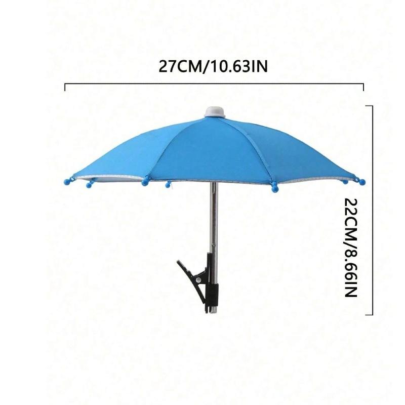 Portable Phone Holder Umbrella, Waterproof Anti-Glare UV Protection Mini Parasol, Universal Phone Sun Visor; Outdoor travel essential for fitness, camping; Summer Y2K cute decor for car, bedroom, garden; Ideal bridesmaid, Mother's Day, wedding & graduatio