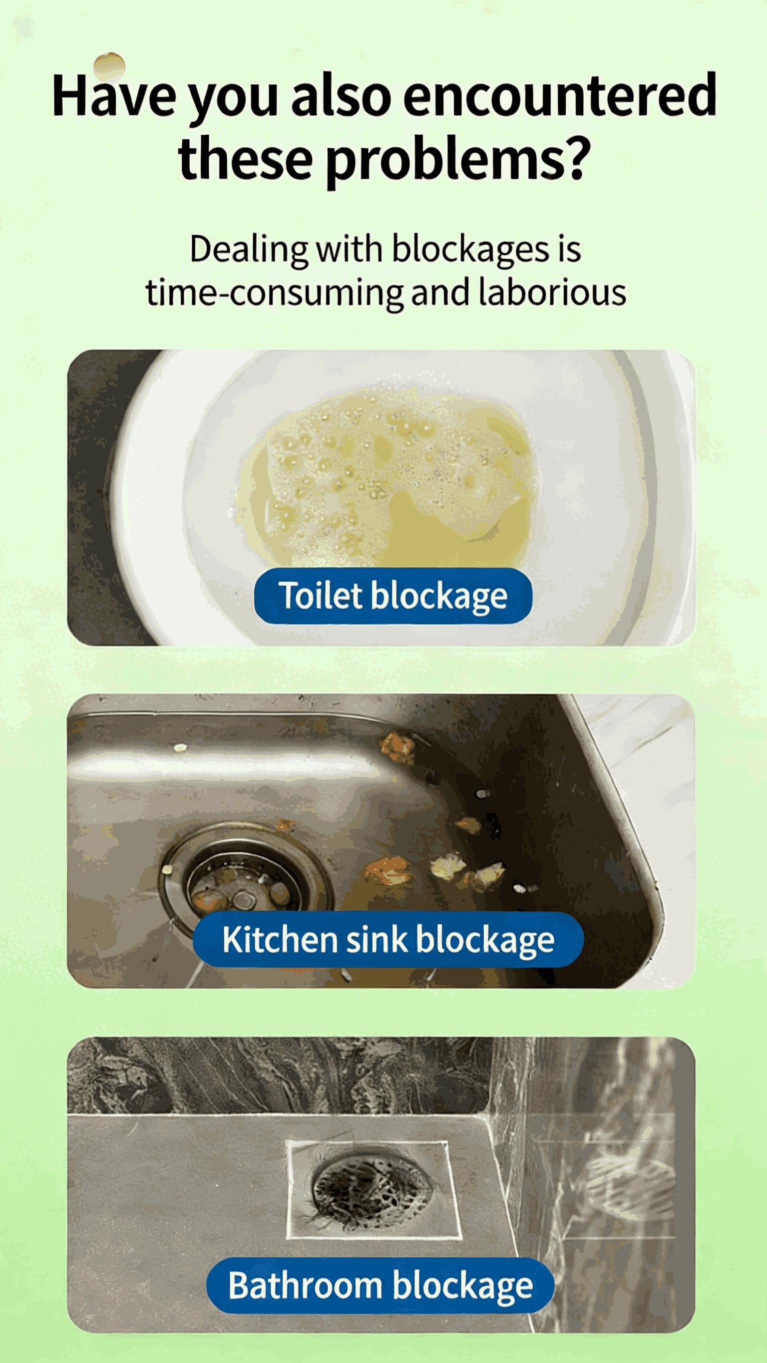 Kitchen Sink Drain Cleaner, Garbage Disposal Cleaner, Powerful Grease Dissolver, Plunger Stoppage Solution, Dishwasher Basin Clog Remover, Essential Home Tool, Household Plumbing Cleaner, Kitchen Cleaning Supplies