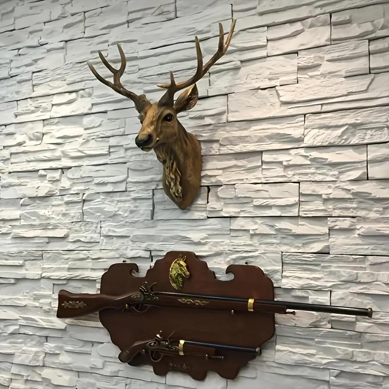 Deer Head Wall Hanging Decor, Luxurious Home Decoration for North Hall Space, Medium Size, Easy Installation, Fills Wall Gaps