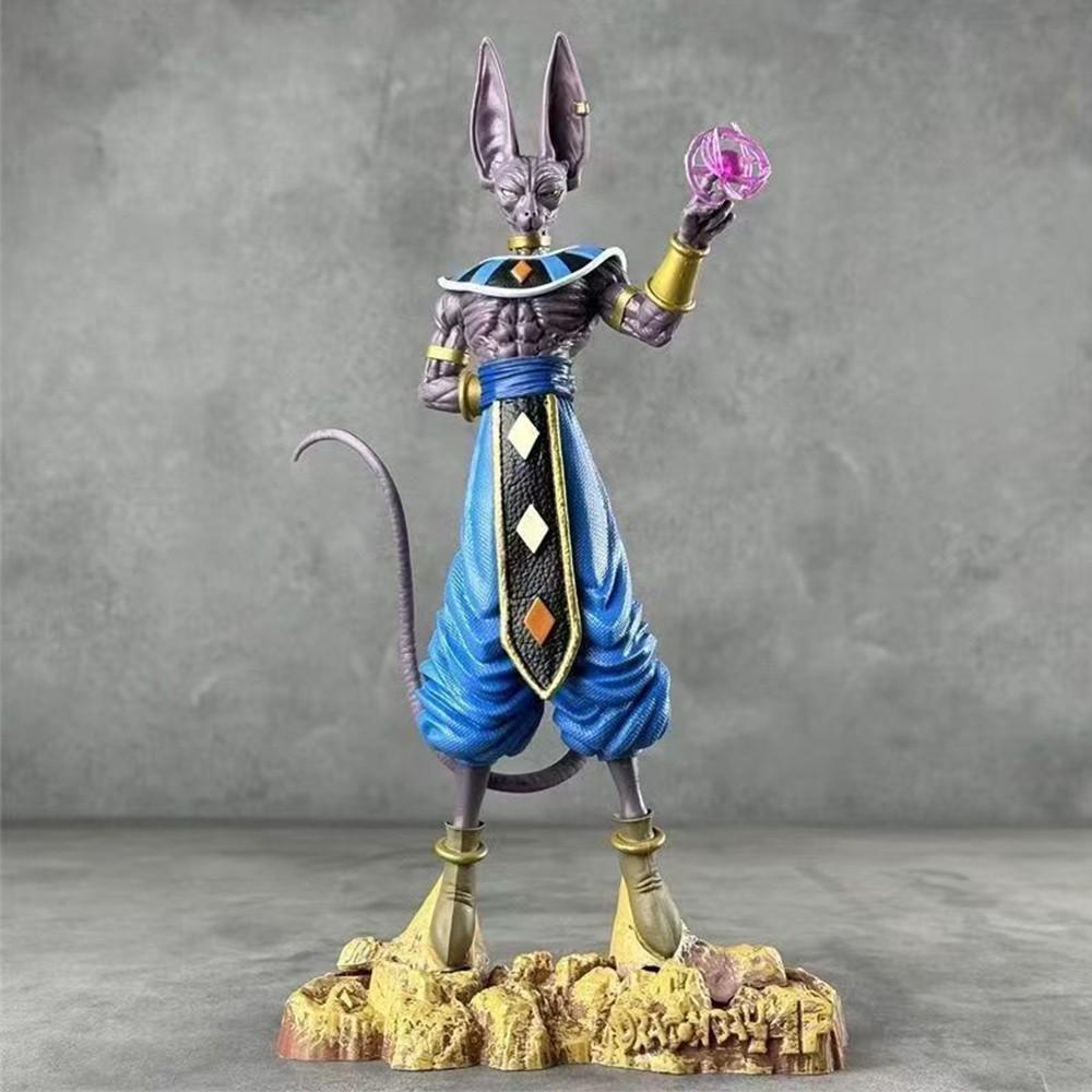 1 Pieces Dragon Ball Super Beerus Figure! God of Destruction Energy Ball Pose with Cyberpunk Scene，Unboxing Beerus Statue! Must-Have DBZ Collectible for Dragon Ball Fans ，Perfect Desk Decor for Dragon Ball Otakus