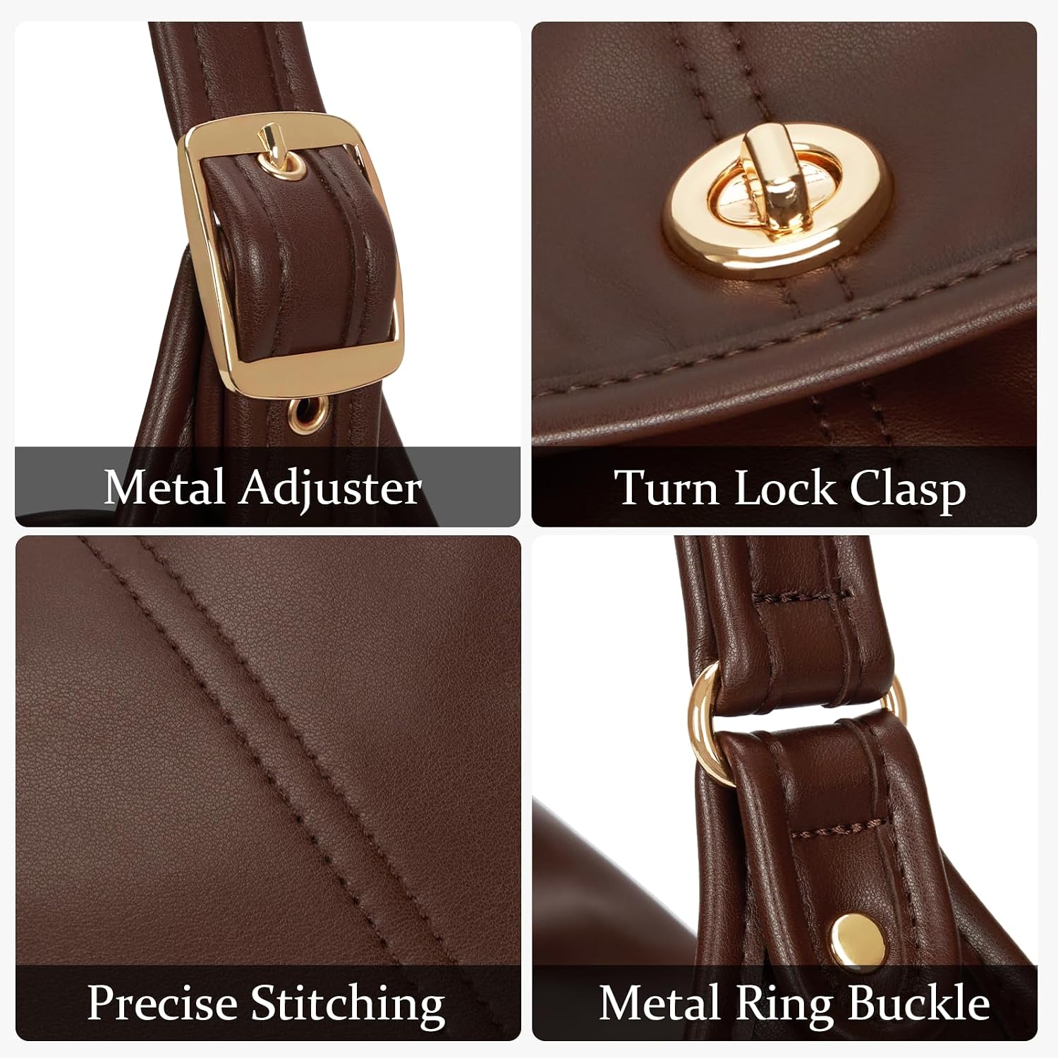 Turn Lock  Bag for Women Multi-Pocket  Hobo Handbags Large  Lock Tote Crossbody Bags for Work