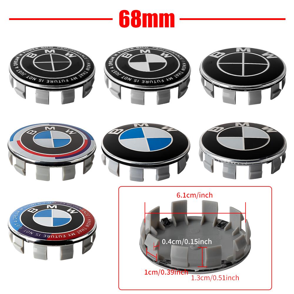 4Pcs 56/68MM Car Wheel Center Hub Caps Badge Wheel Cover Sticker For BMW E90 E91 E46 E39 E60 E53 F10 F07 F12 F13 G30 X3 X5 X2 X1 X7 M M2 M4