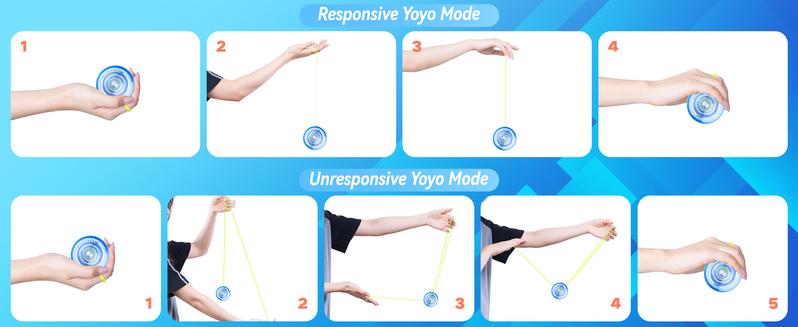 MAGICYOYO K2 Crystal - Professional Responsive Yoyo for Kids Beginners with Extra Unresponsive Yoyo Bearing, Pro Plastic Trick Yoyo for Adults+12 Yoyo Stings+Bearing Removal Tool+Storage Bag