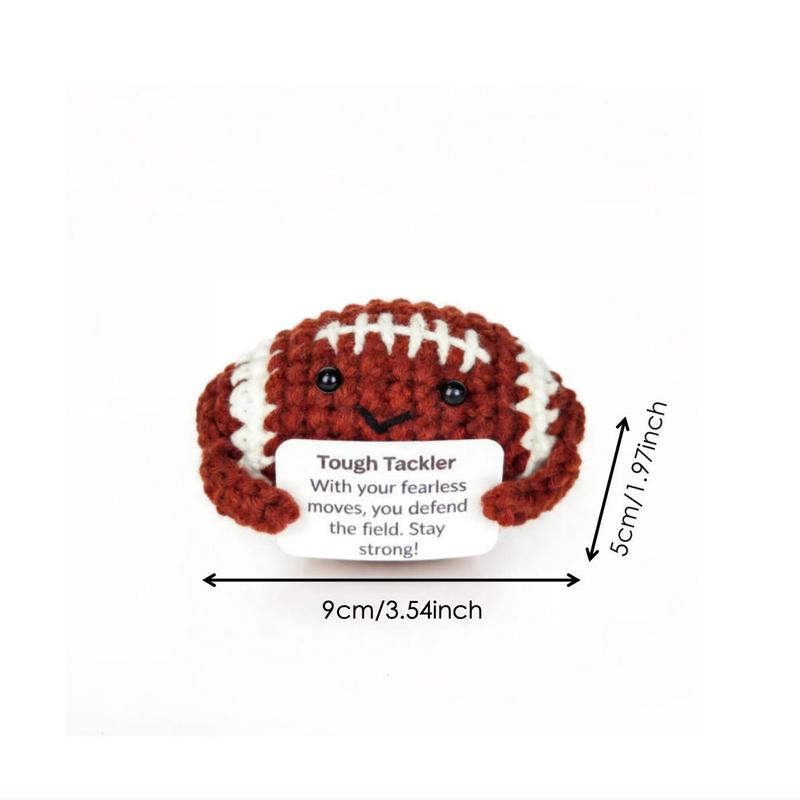 Positive Energy Crochet Basketball Gift, Knitted Emotional Support Sports Ball, Birthday Present for Men Women Friends Son Daughter Teammate