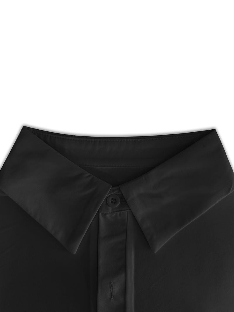 Women's slim-fit button-down long-sleeved casual shirt, suitable for daily commuting.