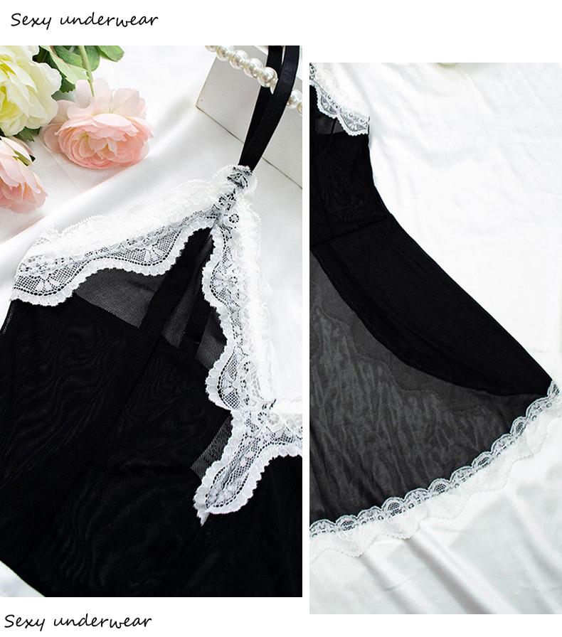 Women's Black 6-Piece Sexy Halloween Maid Lingerie Set - Curvy Altgirl Outfit, Seduction-Themed Underwear Gift for Seniors lingerie, lace sexy woman,  new stylewomen, lingerie set