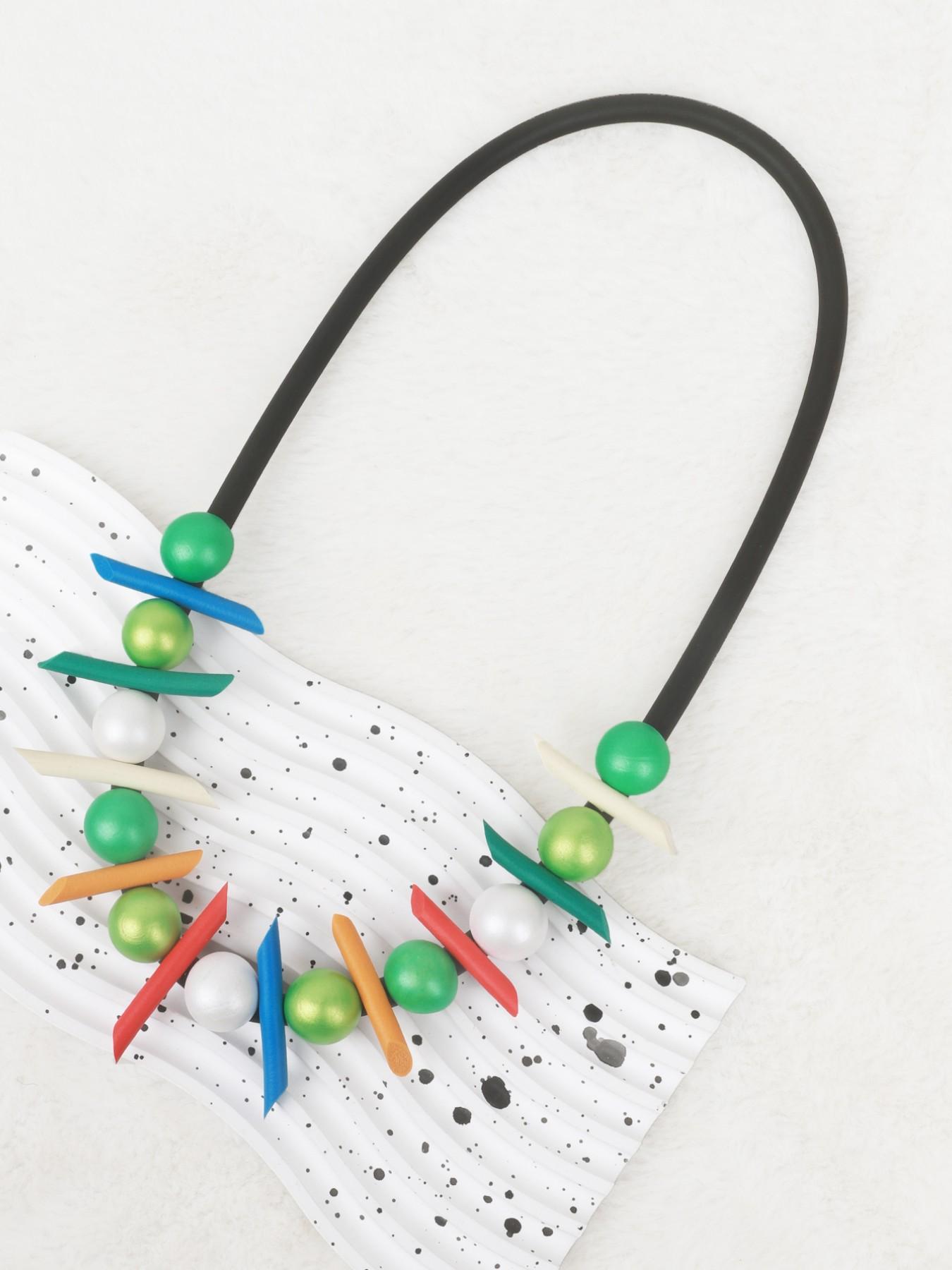 Boho Style Geometric Pendant Necklace, Colorblock Design, Fashionable Jewelry for Daily Wear, Perfect for Dates and Vacations, Women's Accessory