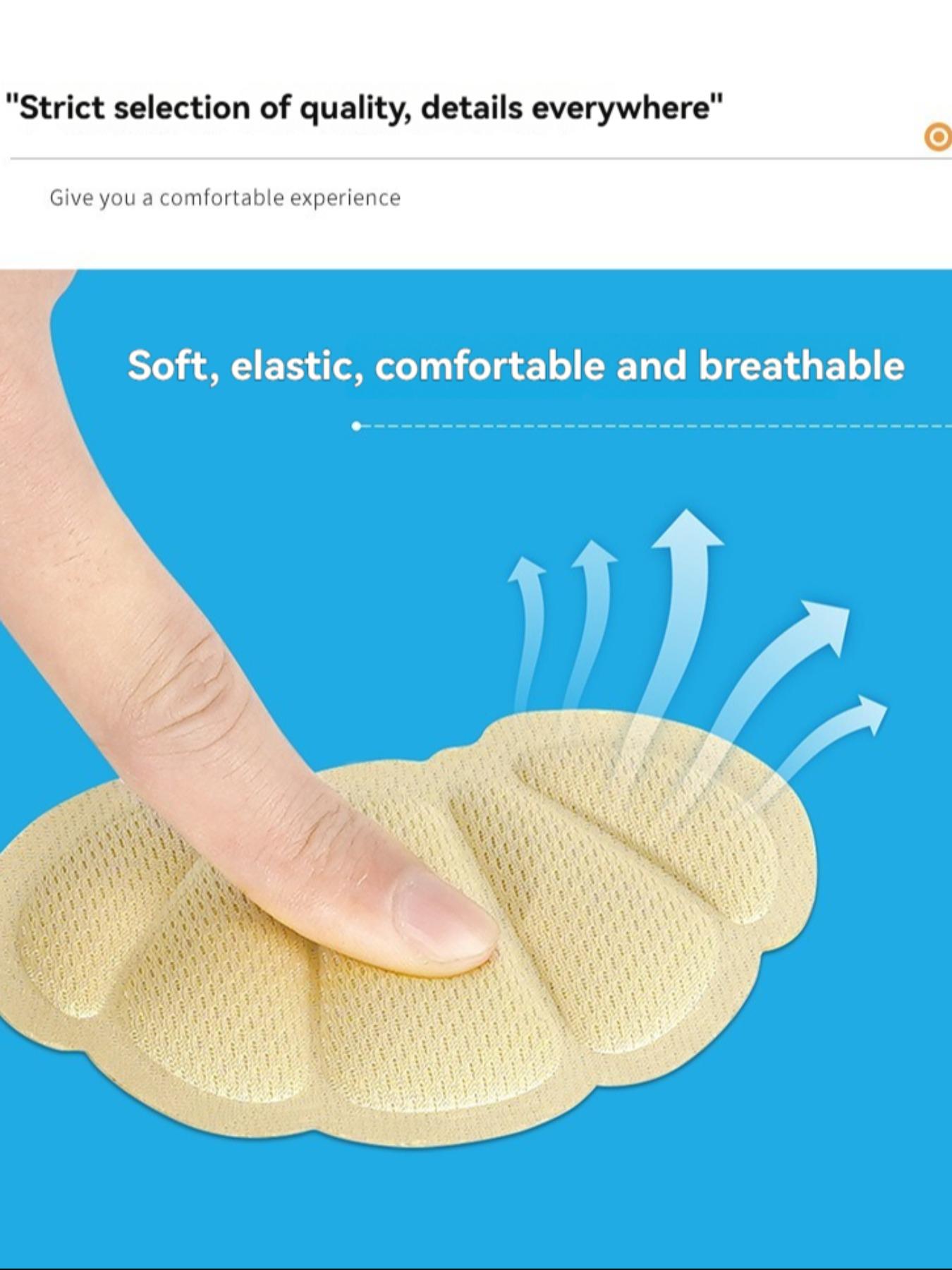 3 Pairs Thick Heel Grips, Reusable Non-Slip Shoe Sole Pads, Breathable Mesh Insoles with Self-Adhesive, Unisex Foot Care Accessories