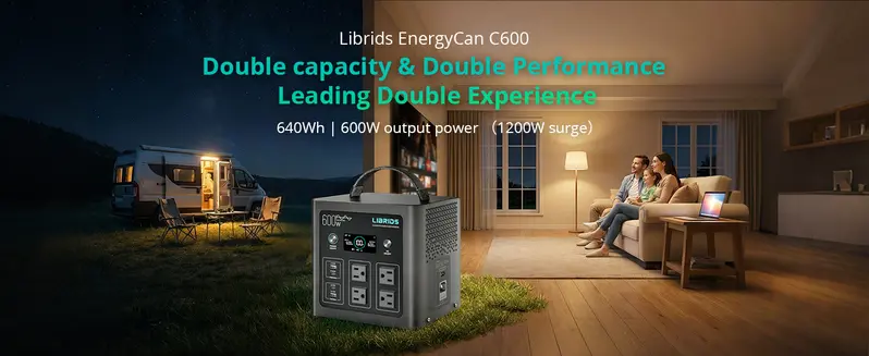 LIBRIDS C600 Portable Power Station for Home Backup,Camping