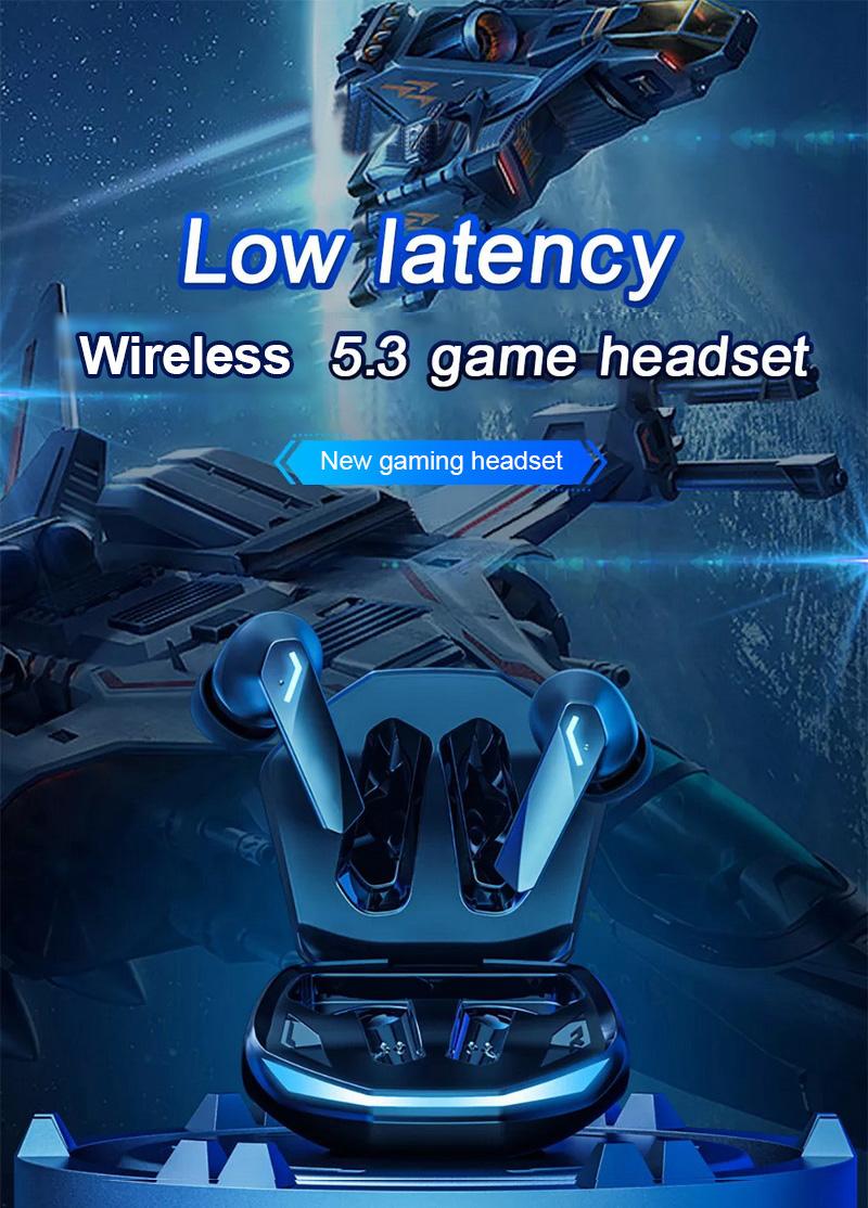 TWS Cool Gaming Earbuds with Charging Case, Long Battery Life, Stereo Sound, Type-C Charging, Fast Charging Earbuds, Perfect Gift for Boys and Girls, Portable Wireless Headphones, Multifunctional Earbuds, True Wireless Headset