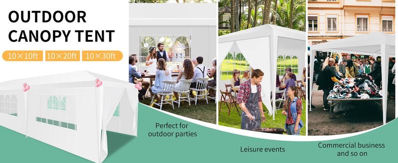 HOTEEL 10'x10'/20'30' Party Tent Large Canopy Tent for Weddings, BBQ, Parties, Patio Camping Gazebo, Waterproof For Summer Season Camping Wedding HOTEEL 10'x10'/20'30' Party Tent Large Canopy Tent for Weddings, BBQ, Parties, Patio Camping Gazebo, Waterproof For Summer Season Camping Wedding