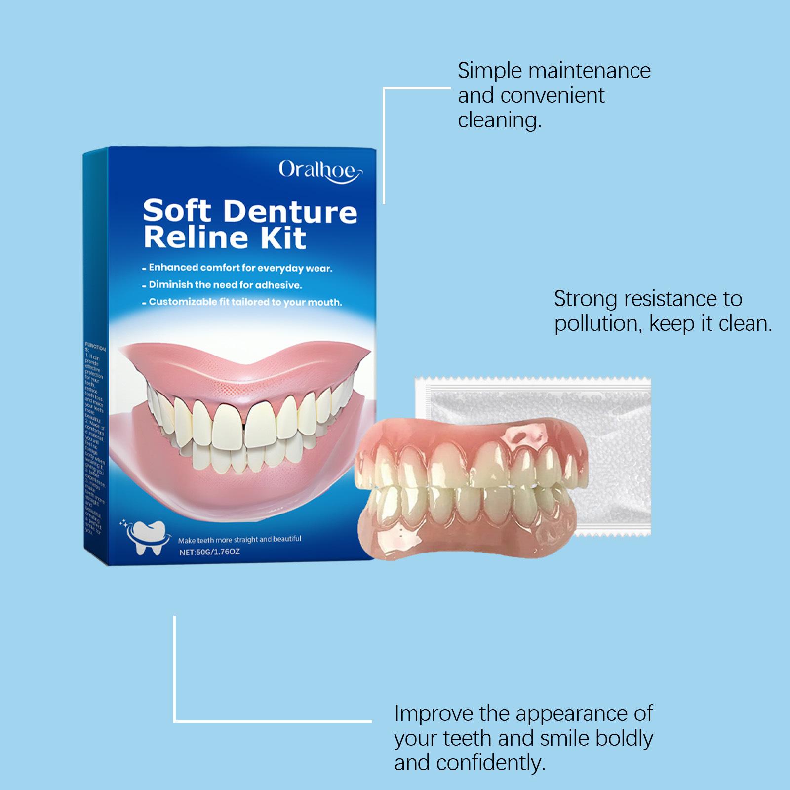 Oralhoe Teeth Veneers Kit, Enhance Your Smile with Natural Looking Dental Veneer Set, Easy DIY Tooth Whitening Solution