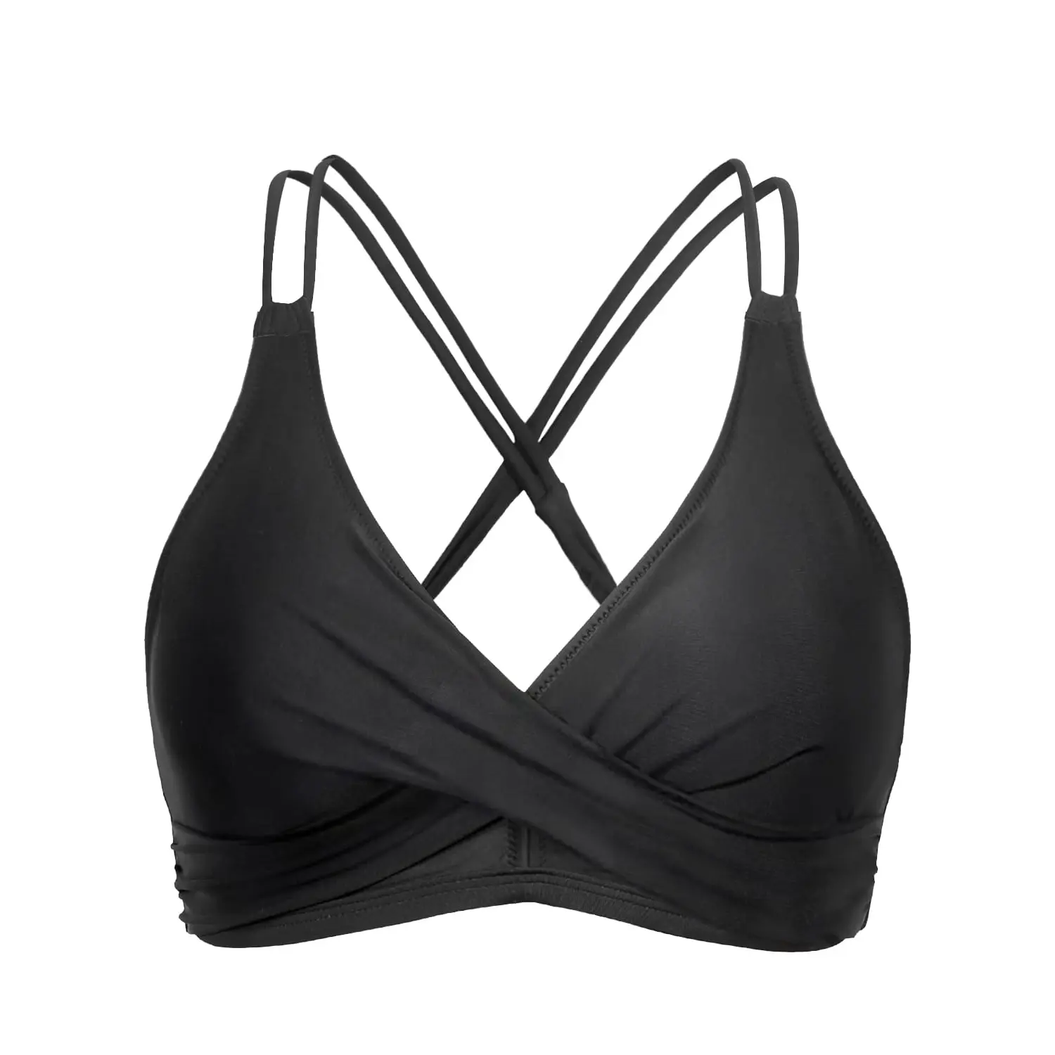 Holipick Women's Twist Front Bikini Top - Push Up Bathing Suit Top Padded Swimsuit Top