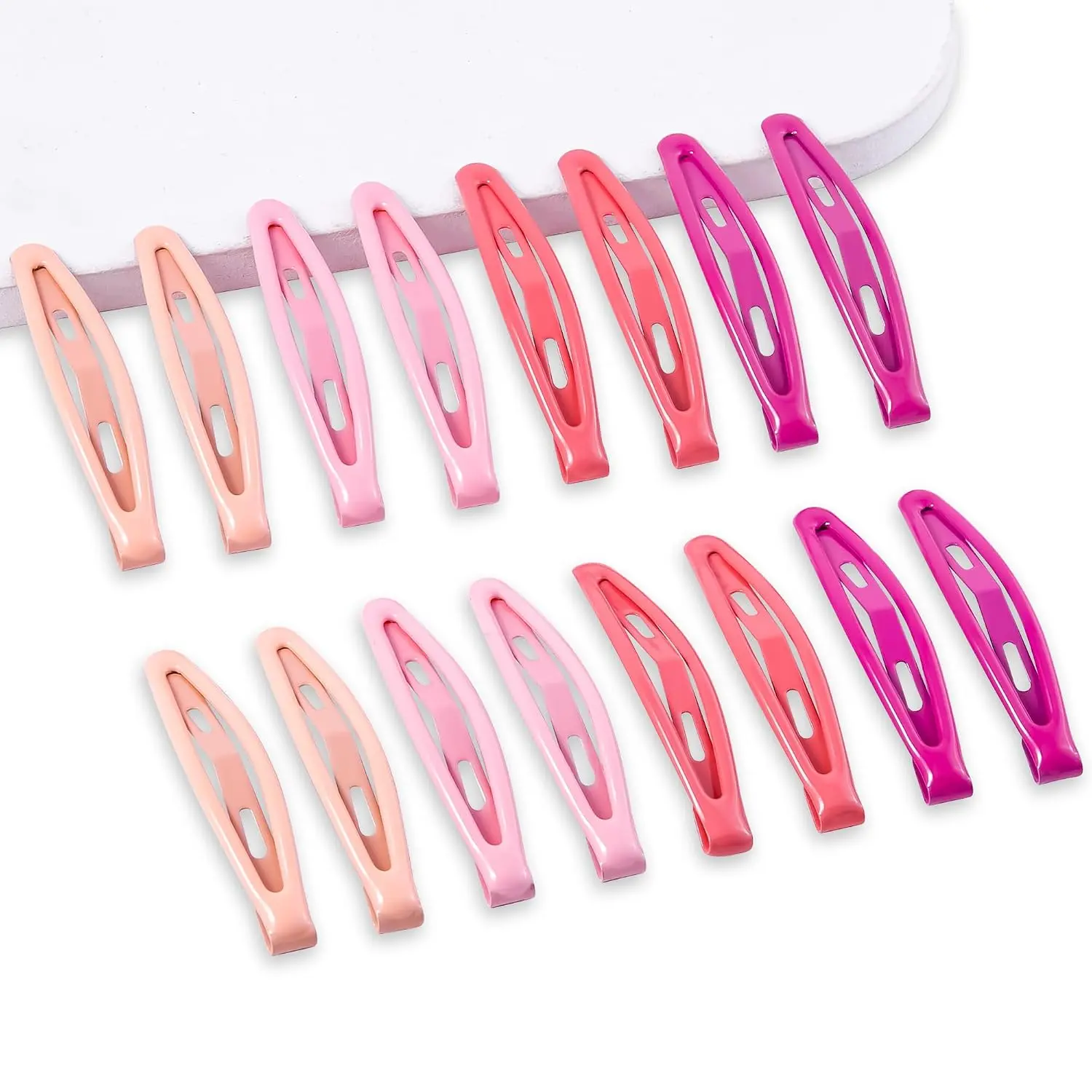 16 count Snap Hair Clips Metal Barrettes for Women Hair Accessories