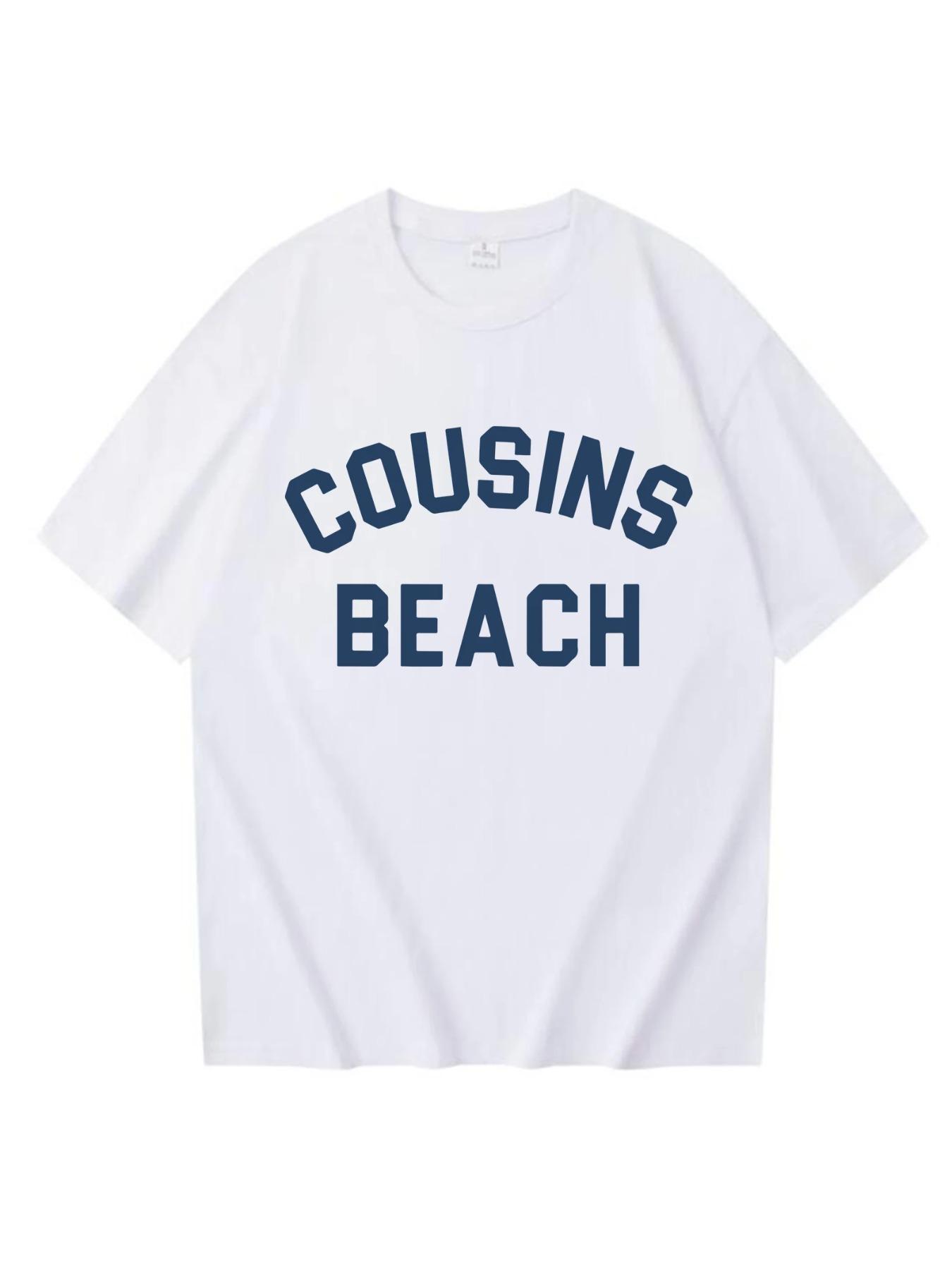 The Summer I Turned Pretty - Cousins Beach Letter Printed T-shirt Men Women Summer Fashion O-neck Short-sleeved T-shirt Clothing