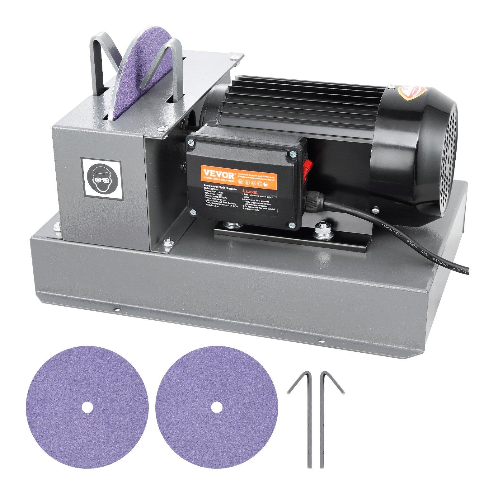 2/3HP 500W & 1HP 750W Lawn Mower Blade Sharpeners, 7/9-inch Ceramic Grinding Wheel, Powerful Bench Sharpening Machines for High/Low Lift, Gator, & Flat Blades