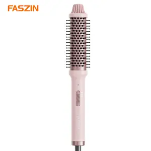 [DealsForYouDays] 1.5 Inch Heated Hair Brush for Blowout Look, Hot Thermal Brush with Negative Ionic Technology, Anti-Frizz Curling Brush for Straight or Wavy Hair, Fast 30s Heating with 3 Temp Settings & Dual Voltage for Travel