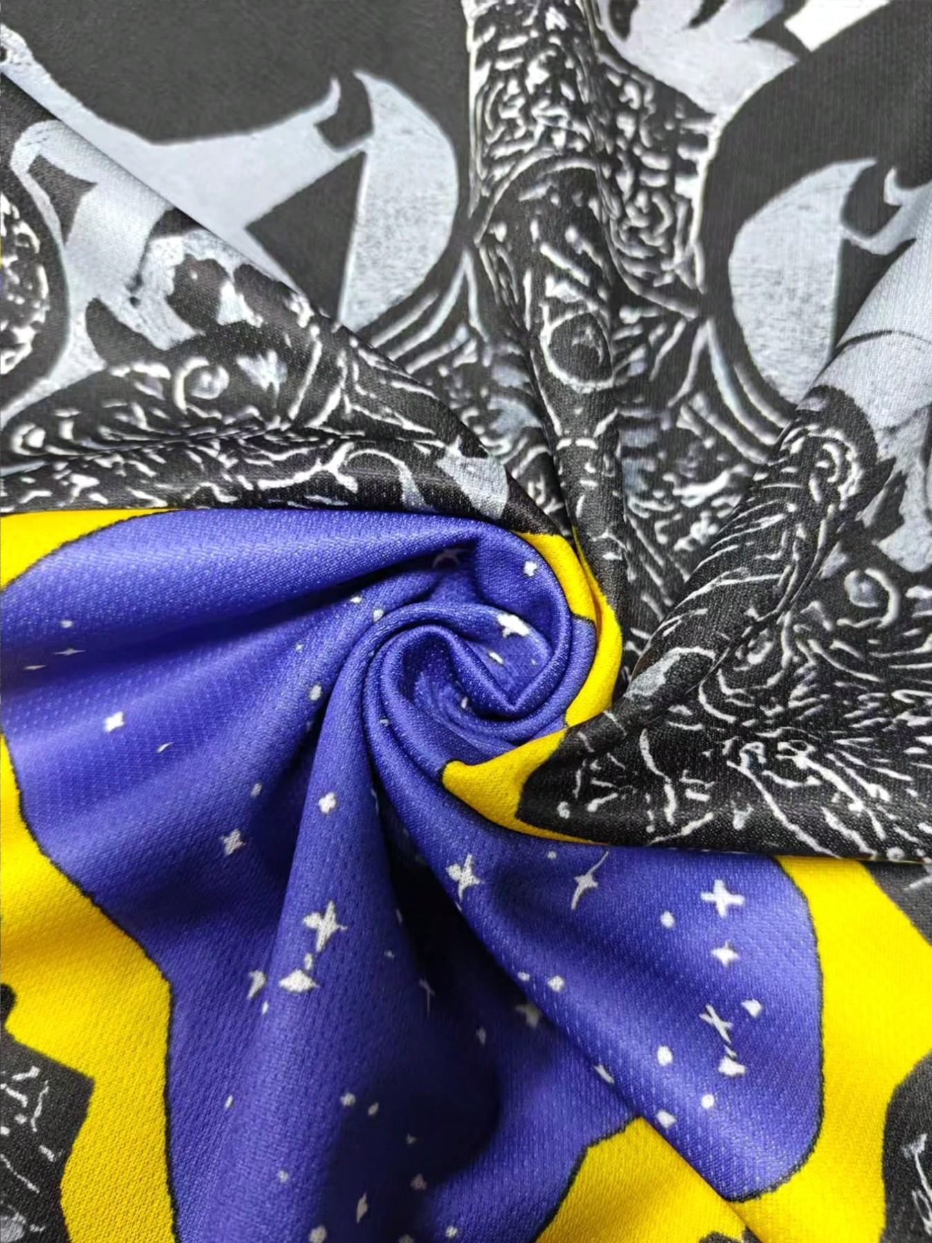 Men's Brazil Monochrome Christ the Redeemer Soccer Jersey, Intricate Pattern Print, Short Sleeve Football Shirt, Artistic Fan Apparel