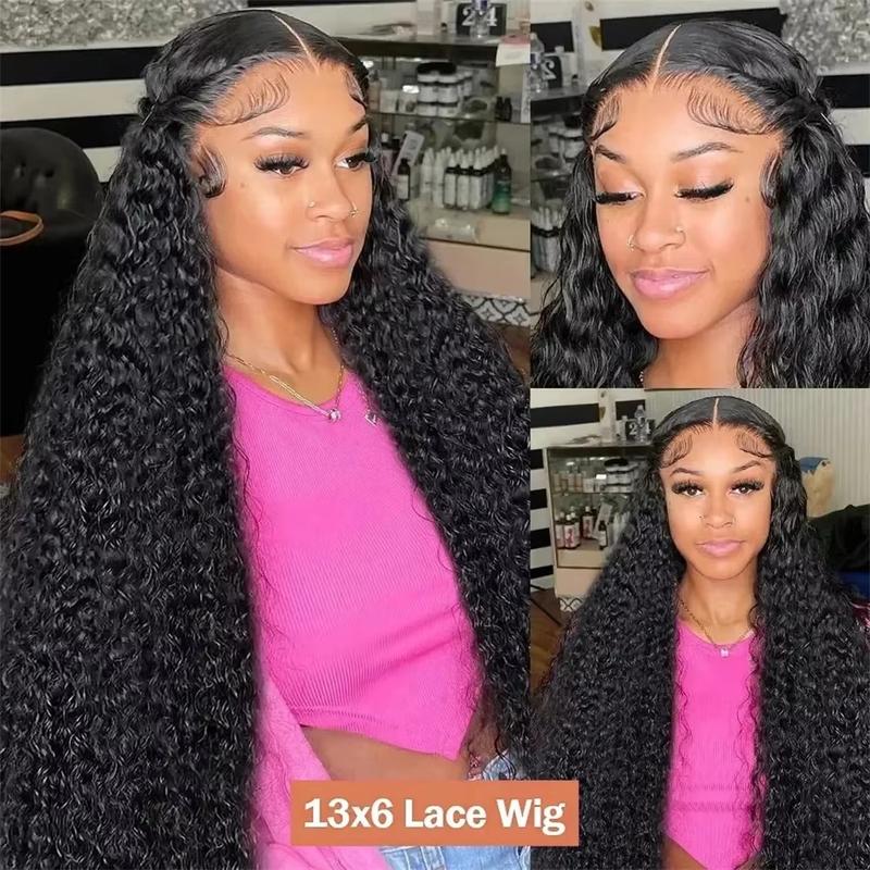 Cikana Hair 34 36 Inch 13x6 Hd Lace Frontal Wig Water Deep Wave Human Hair Wigs Brazilian 13x4 Lace Front Wig Curly Wigs 180 Density