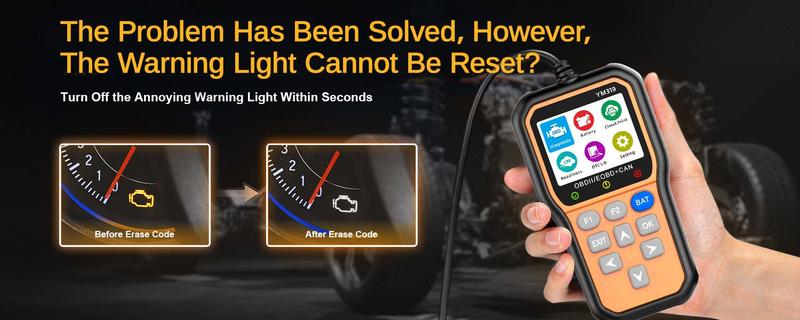 This Hill OBD2 Scanner Diagnose Tool - Battery Tester 2 in 1, Read/Clear Car Check Engine Light Code Reader - OBDII Scan Tool & Battery Charging Component Test