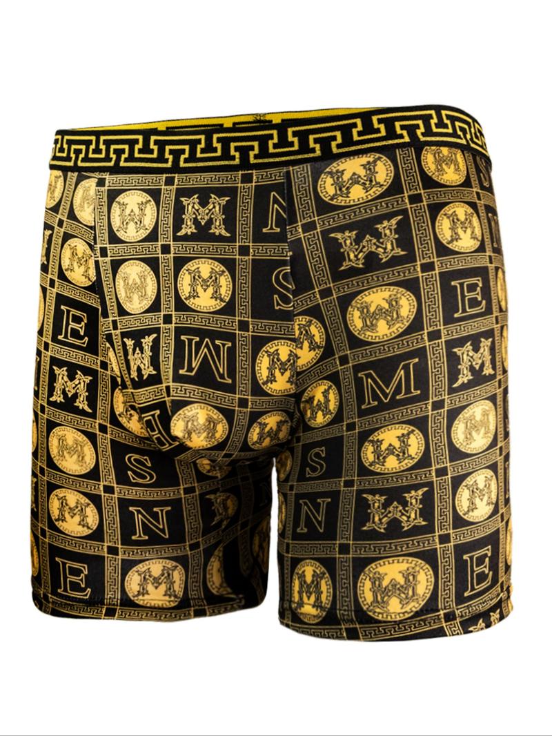 Men's Long Briefs, Comfortable High Elasticity Sportswear, Casual Fitted Underwear for All Seasons, Cycling Shorts, Sports Fitness Underwear