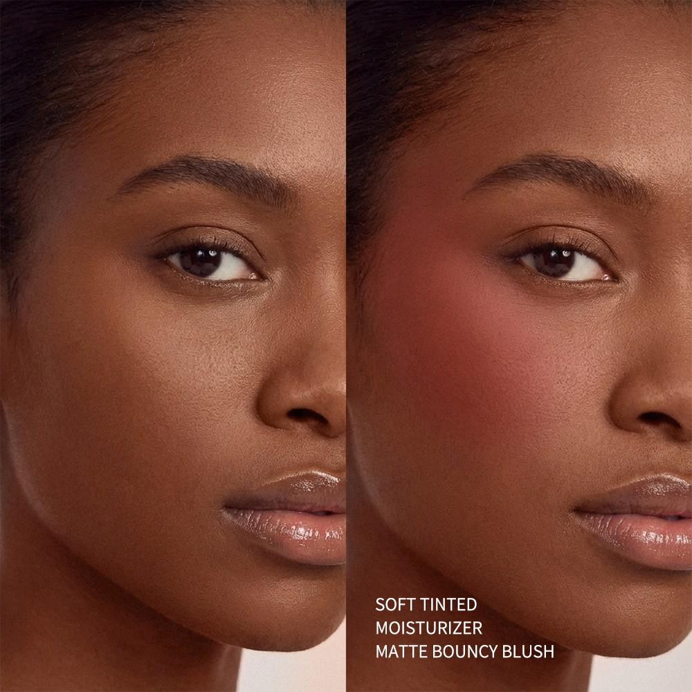 Matte Bouncy Blush, Cream-to-Powder, Blurs Pores, Buildable, Long-Lasting, Lightweight Blush for Girls and Women, Cosmetics Products