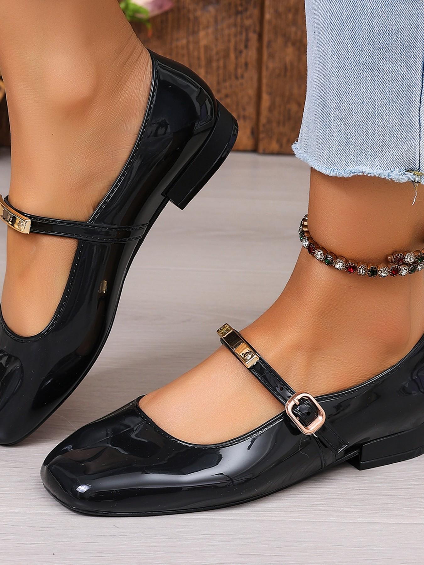 Women's Retro Mary Jane Shoes, New Arrival Flat Leather Ankle Boots, French Style Low Top Single Shoe, Comfortable & Stylish