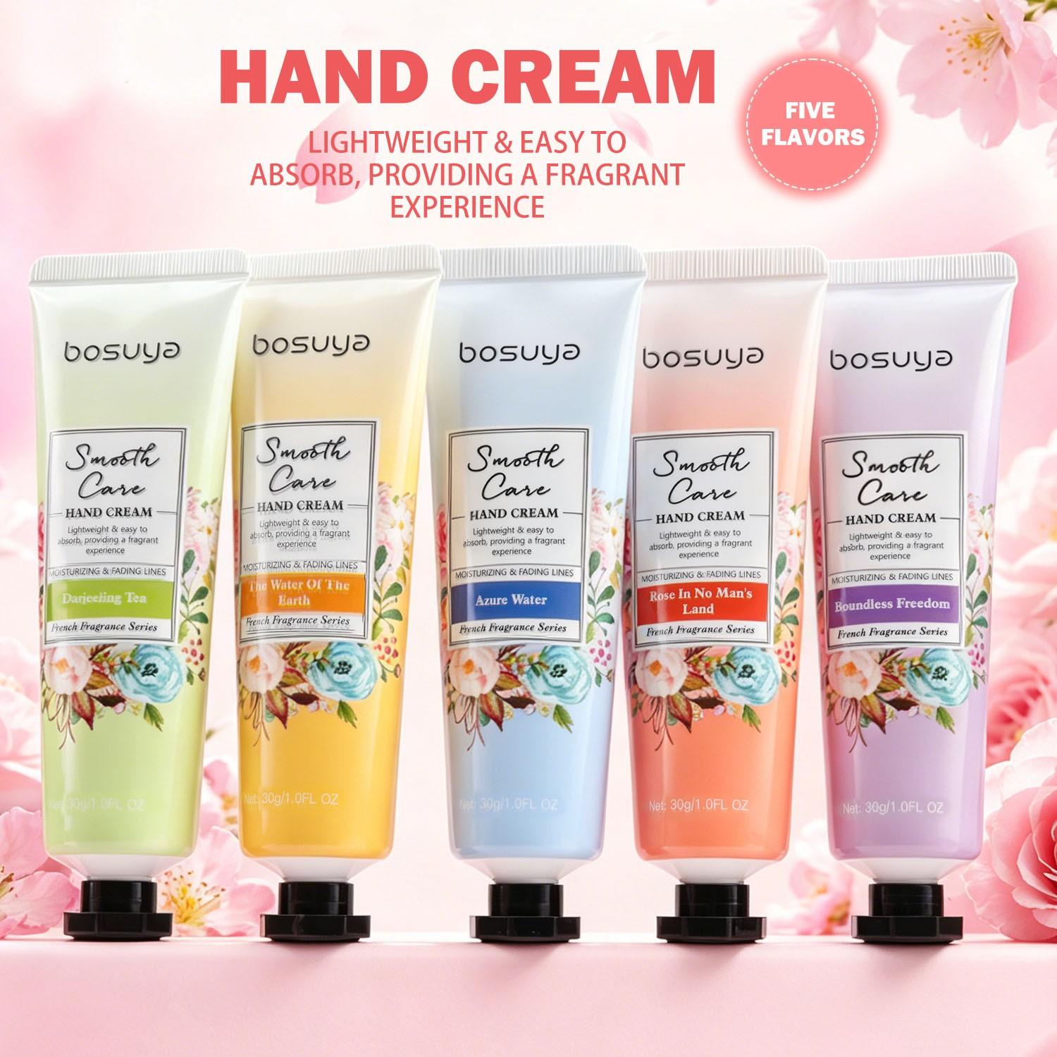 Fragrance Series Hand Cream Set, Hand Lotion Set, Deep Moisturizing, Reduces Dry Rough Hands, Fine Lines, Portable, Ideal for Travel and Daily Care
