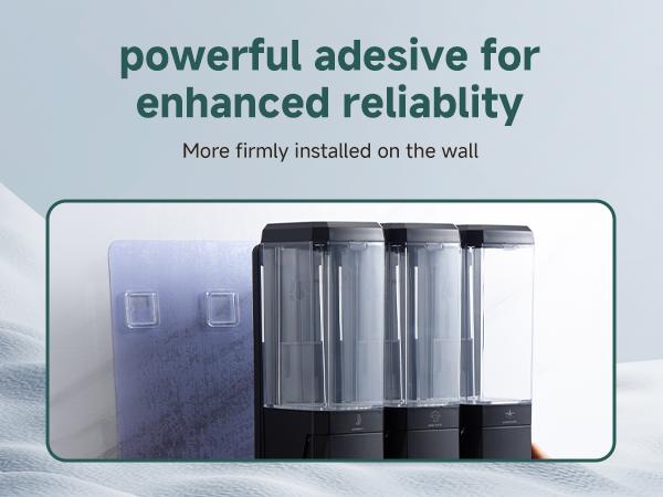 Glumzrk Shampoo and Conditioner Dispenser 3 Chamber No Drill Shampoo Dispenser for Shower Wall Mounted Shower Soap Dispenser 3 * 500ml Refillable Shower Dispenser for Bathroom Hotel