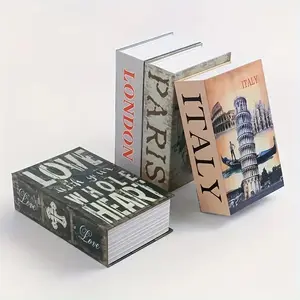 Hidden Diversion Book Safe Box with Key Lock, Metal Storage Trunk for Home Office Organization, Multipurpose Piggy Bank for Valuables