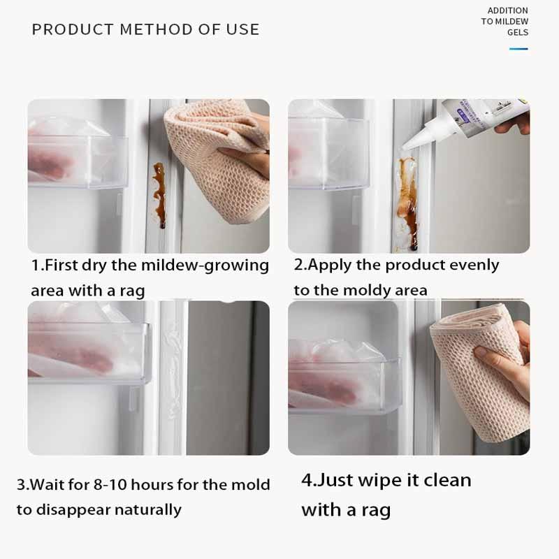 4.23 Oz Mold Removal Gel for Washing Machine Rubber Gaskets, Deep Mold Removal, Sharp Nozzle Design, Effective Cleaning Tile Grout Lines（1pcs）