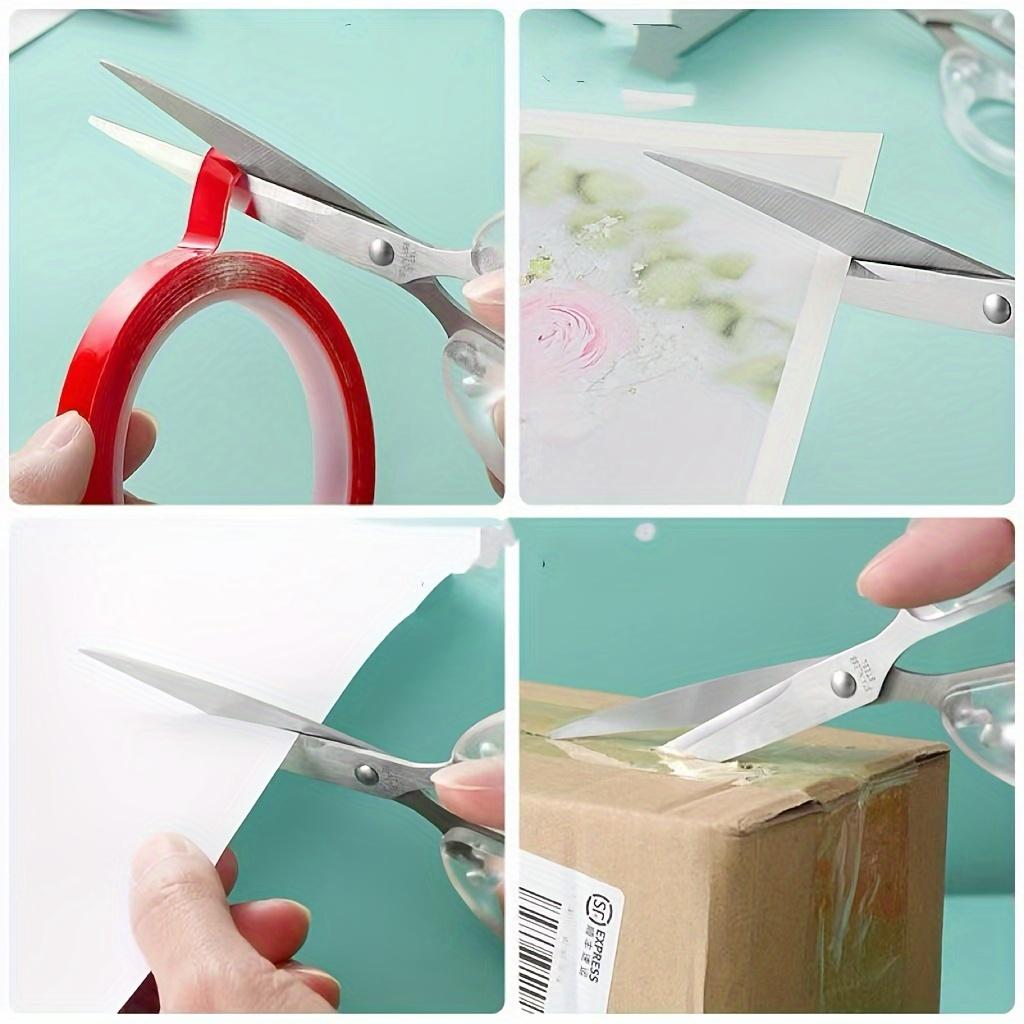 Transparent Scissors, Stainless Steel Office Scissors, Student Stationery, Hand Sewing, Line Cutting, Paper Trimming Tool