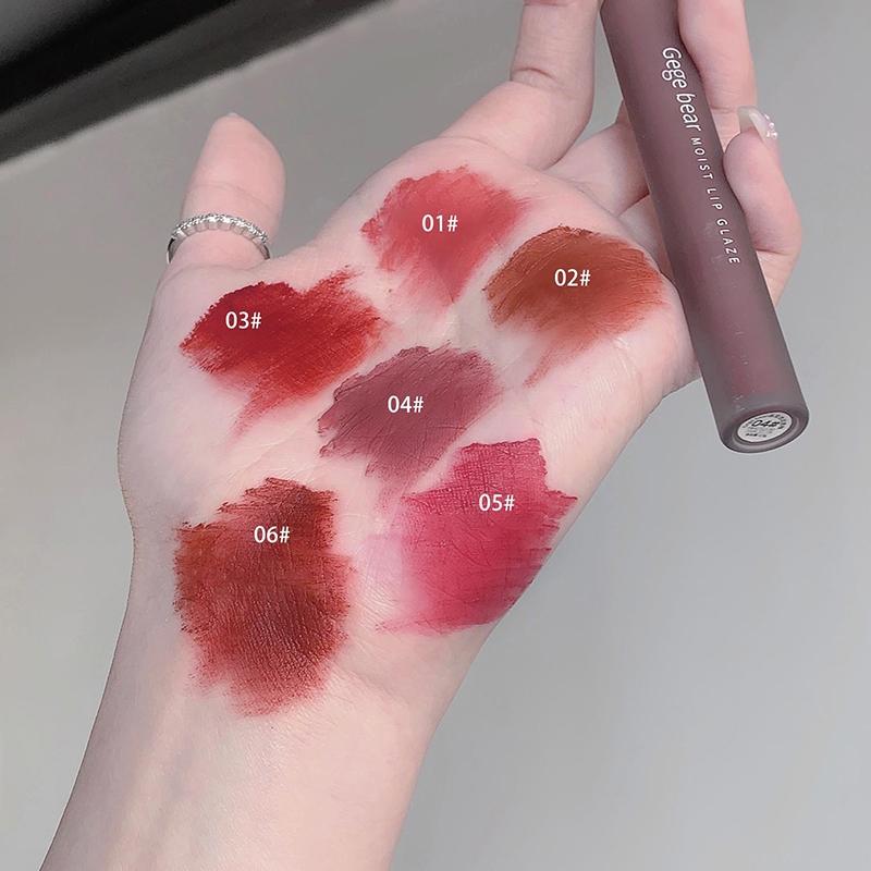 Long Lasting Lip Gloss, 6 Counts/set Matte Liquid Lipstick Easy Coloring, for All Occasions Lip Makeup, Girls and Women Makeup Accessories, Moisturizing, Glaze