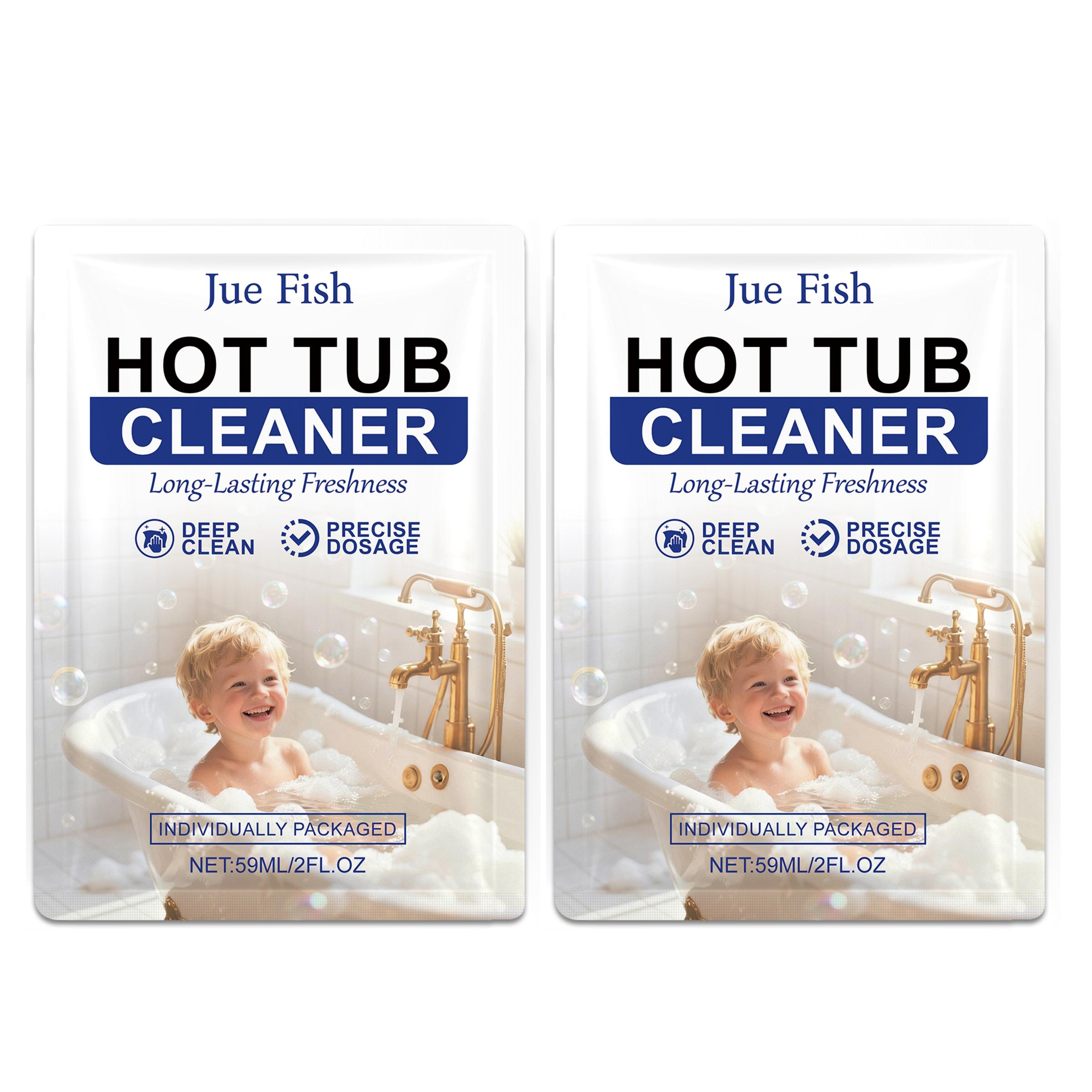 2-Pack Hot Tub Cleaner (59ML*2), Stain Removal, Gentle Protection, Glaze Care, Enhances Bathtub Surface Shine, Bathroom Maintenance