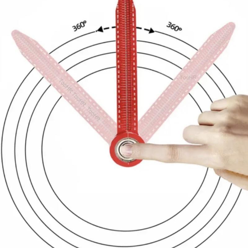 Aluminum Alloy Center Axis Circle Drawing Compass, Mini Woodworking Hole Ruler, DIY Line Marking Tool, Precision Measuring Tape