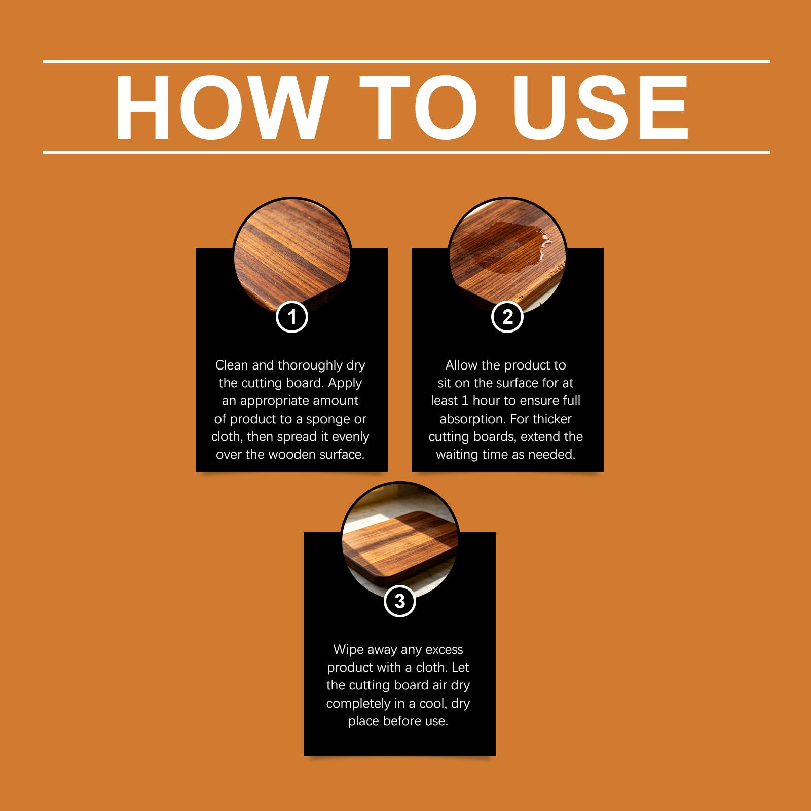 Cutting Board Care Solution, Gentle Daily Use, Scratch Removal, Polishing, Brightening, Essential Kitchen Maintenance Liquid