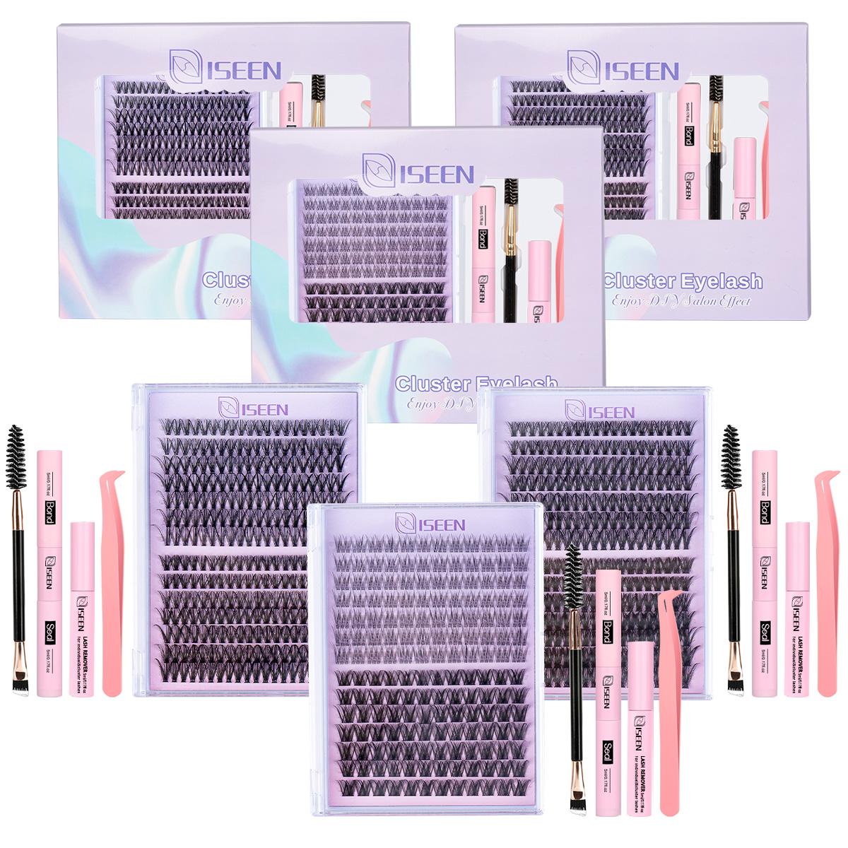 Daily Natural Individual Cluster Lash Kit, Mixed Styles and Length Eyelash Extension Kit, With Bond&Seal Remover Tweezer Brush, Diy Lash Kit, Magic Clusters, Self Grafting Curling Fake Eyelashes for Women, Beginner Friendly, Eyelashes Cosmetic