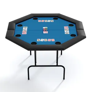 Garvee Foldable Poker Table for 8 Players with Foldable Legs and Cup Holders | Portable Casino-Quality Surface for Texas Holdem, Blackjack, and Card Games