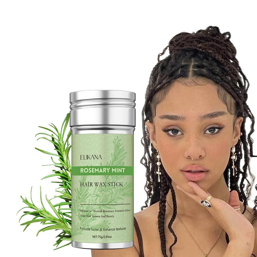 Rosemary Hair Wax Stick, for Damaged Hair and Split Ends, Smooth Hair Wax for Men and Women, Anti-Frizz and Volumizing, Hair Styling Wax, Hair Setting Agent.