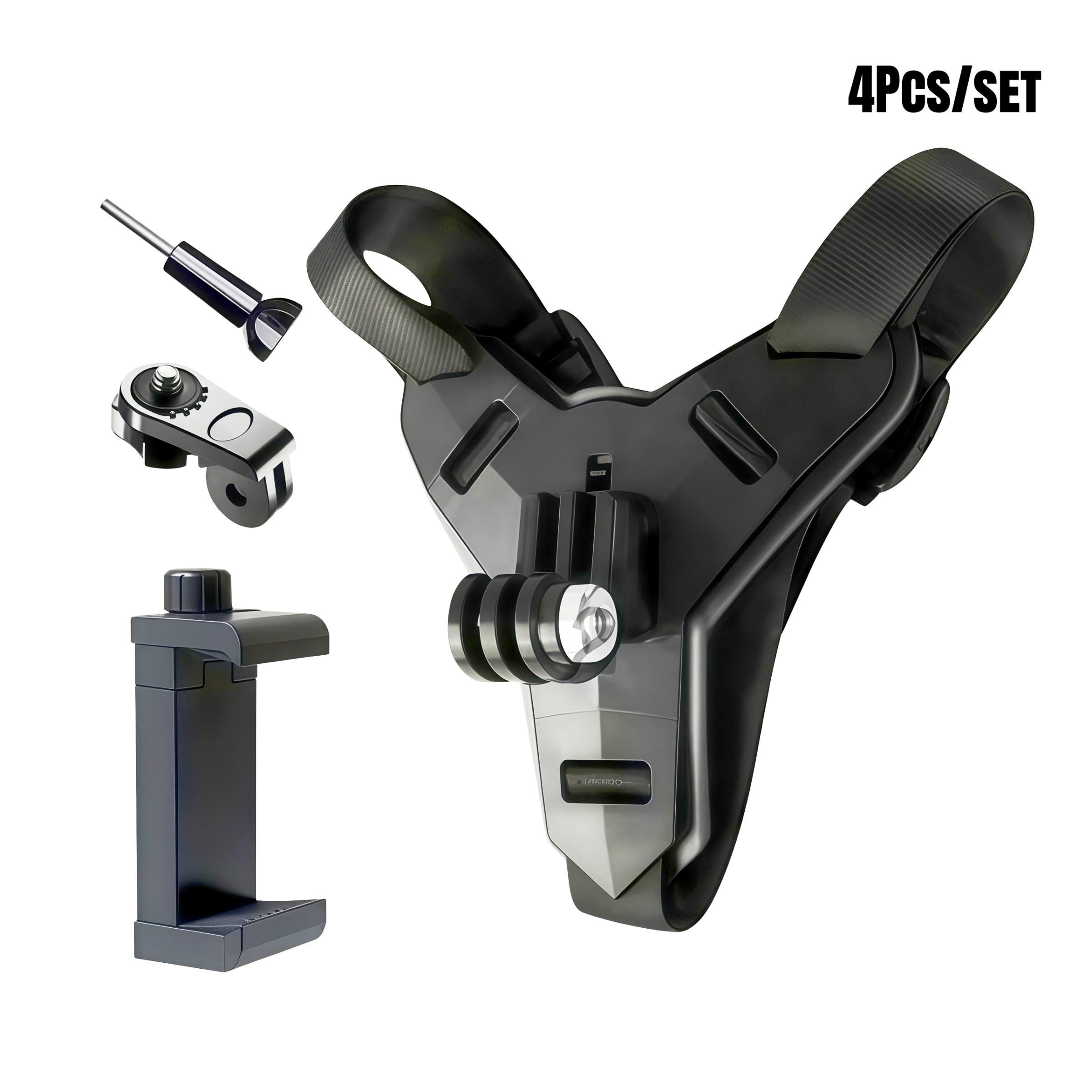 Motorcycle Helmet Chin Mount, Motorcycle Helmet Chin Bracket, Camera Holder for iPhone Samsung, GoPro Hero 9/8/7/5/4/3, Insta360Oner, AKASO, DJI Osmo