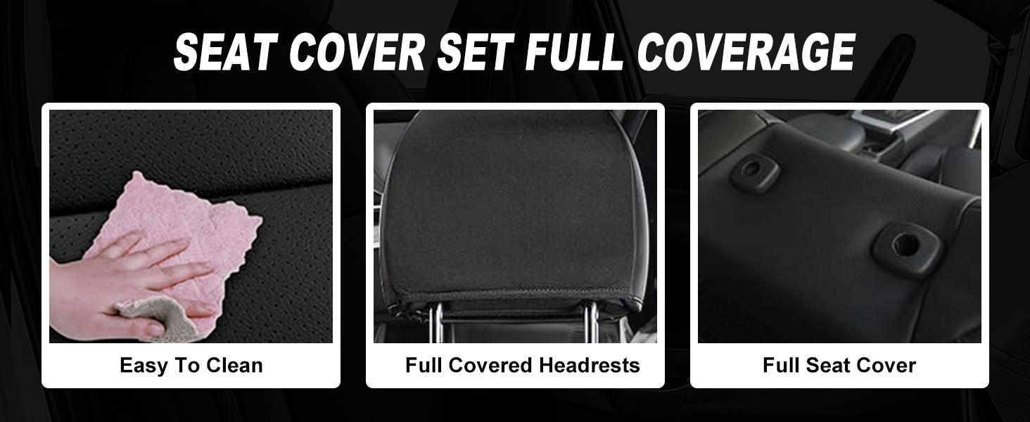 Toyota RAV4 Hybrid 2019-2025 Seat Covers - Fits LE/XLE/XLE Premium/Limited, Full Set Black Faux Leather | Easy Install,Car Seat Protector Toyota RAV4 Hybrid 2019-2025 Seat Covers - Fits LE/XLE/XLE Premium/Limited, Full Set Black Faux Leather | Easy Install,Car Seat Protector