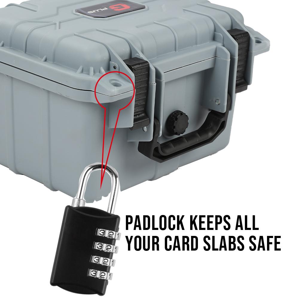 75+Graded Card Storage Box Deep Travel Size Waterproof Case Slab Protector Gray,2Row Graded Card Storage Box Travel Waterproof Case Slab Holder& Protector Grey,Card Organizer Protector Upgraded Version