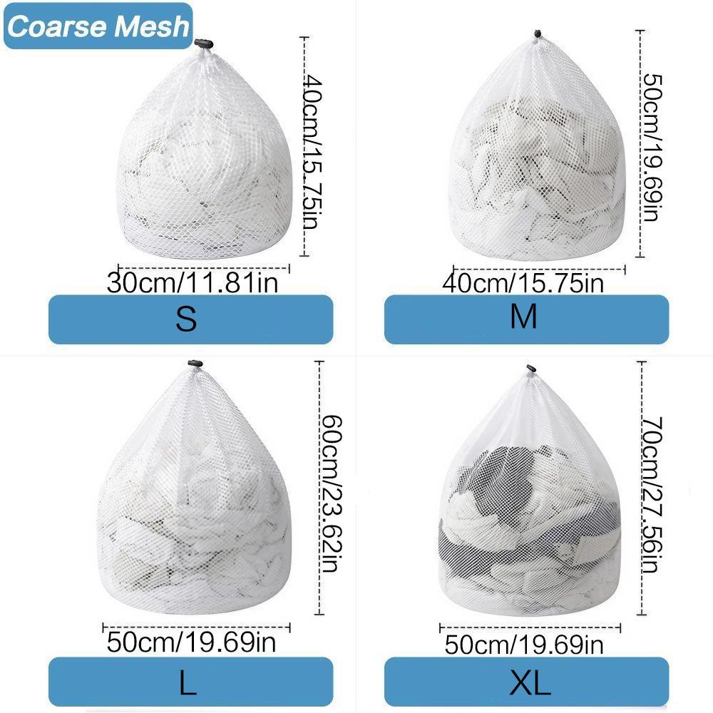 Reusable Anti-Tangle Laundry Bags Set, Drawstring Wash Mesh Bags for Delicates, Multi-Size Garment Organizer, Durable Lingerie Washing Net for Machine, Home & Travel Use.