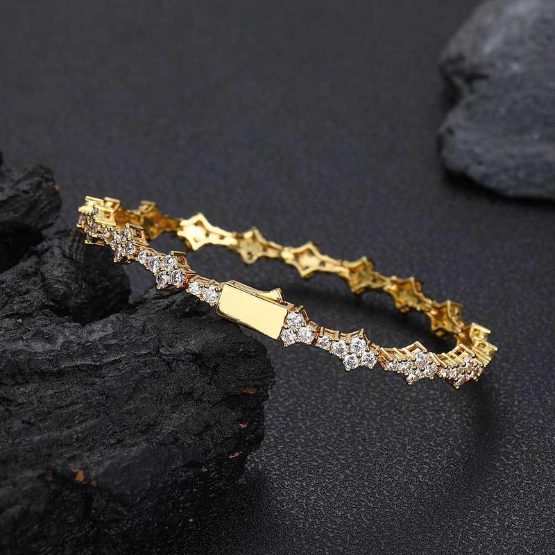 Viral 18K Gold Tennis Bracelet for Men Women, 6.5mm Classic CZ Chain with Premium Sparkle & Durable Tarnish-Proof Finish, Perfect Stackable Everyday & Party Jewelry