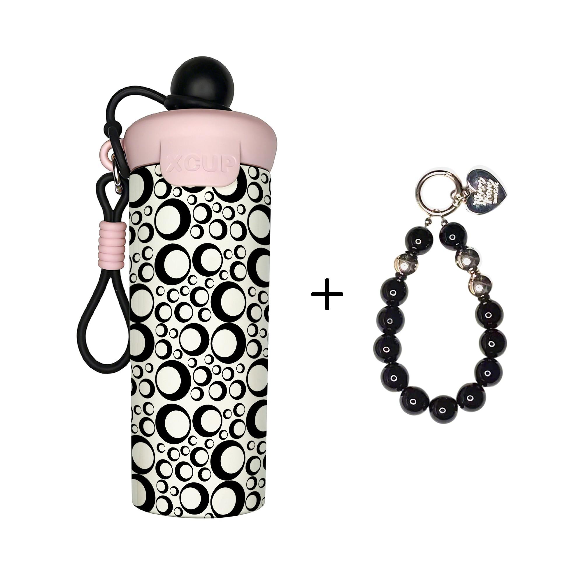 600ML with Straw and Beaded Bracelet, Stainless Steel, Insulated Cups, Leak-Proof, Keeps Cold/hot, Ideal for Home, Commute, Travel, Gift