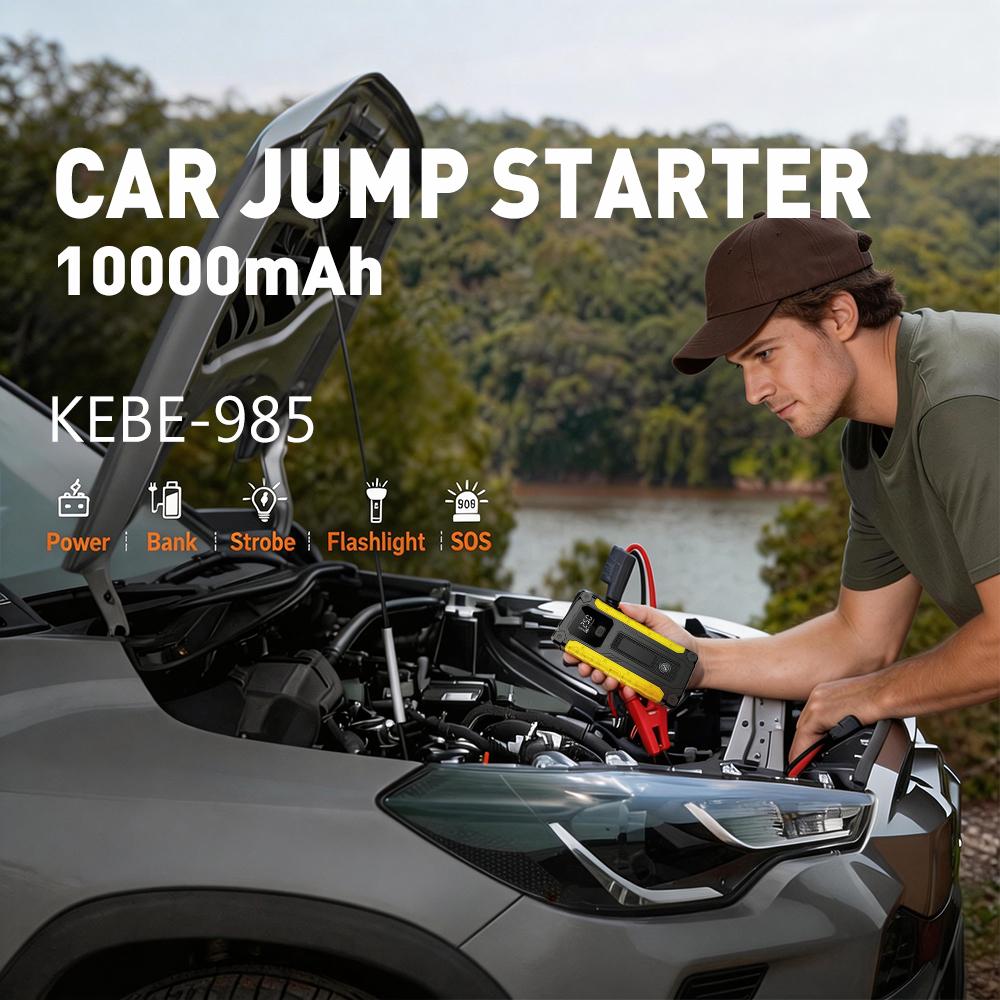 Stranded at Night? This 10000mAh Jump Starter Gets You Home Safely.Road Trip Essential! 10000mAh Jump Starter—Don’t Let a Dead Battery Ruin Your Adventure